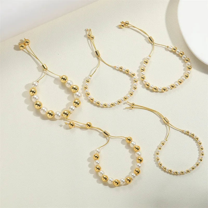 Classic Style Plating Round Bracelets