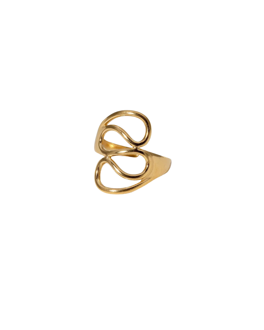 Coated Real Gold Plated 18K Gold Geometric