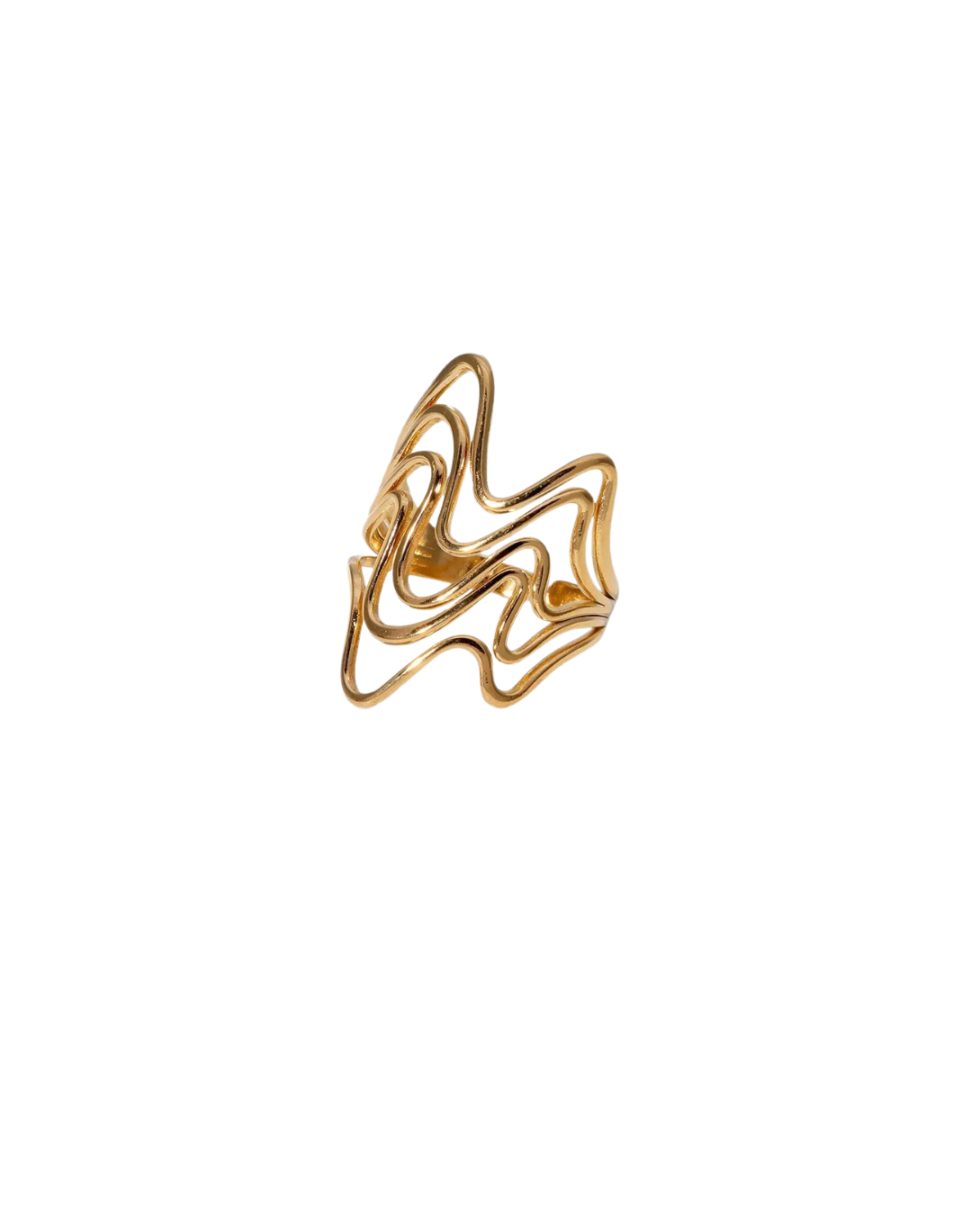 Coated Real Gold Plated 18K Gold Geometric