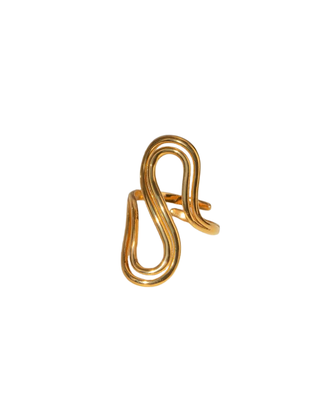 Coated Real Gold Plated 18K Gold Geometric