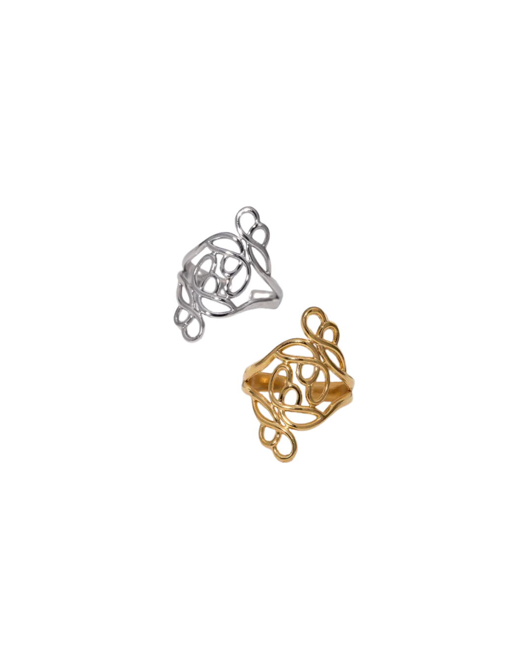 Coated Real Gold Plated 18K Gold Geometric