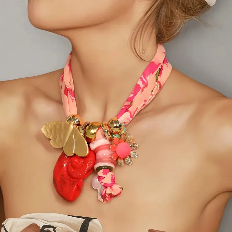 Bohemian Necklace Metal Butterfly