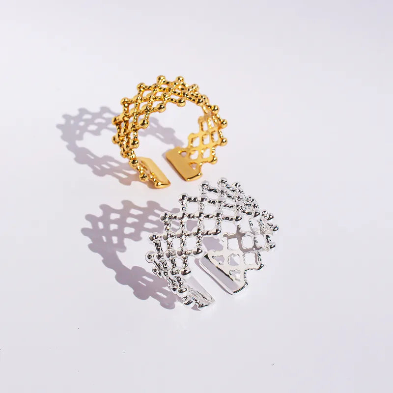 Coated Real Gold Plated 18K Gold Geometric