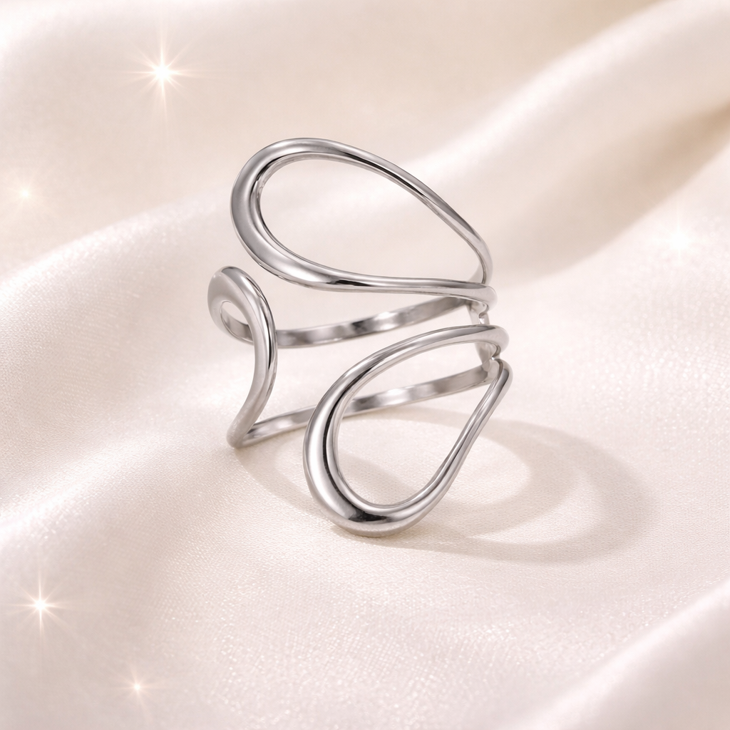 Coated Real Gold Plated 18K Gold Geometric