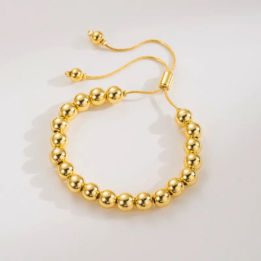 Copper 18K Gold Plated Round Bracelets