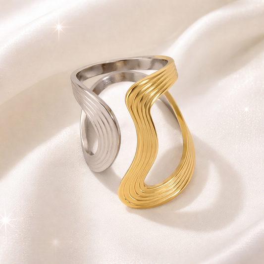 Coated Real Gold Plated 18K Gold Geometric