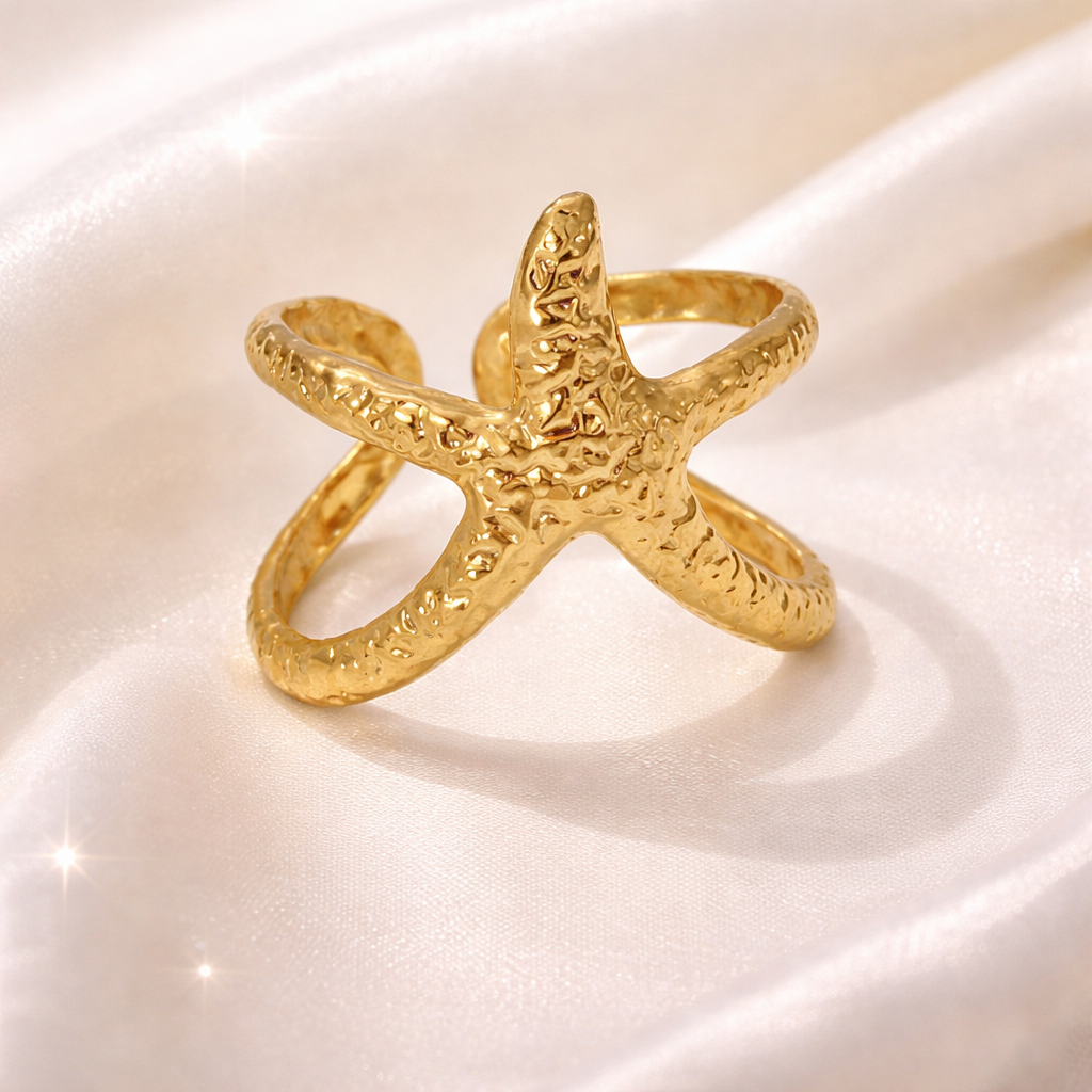 Coated Real Gold Plated 18K Gold Geometric