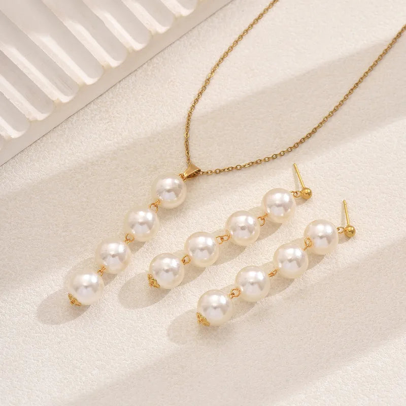 Baroque Earrings Necklace Jewelry Set